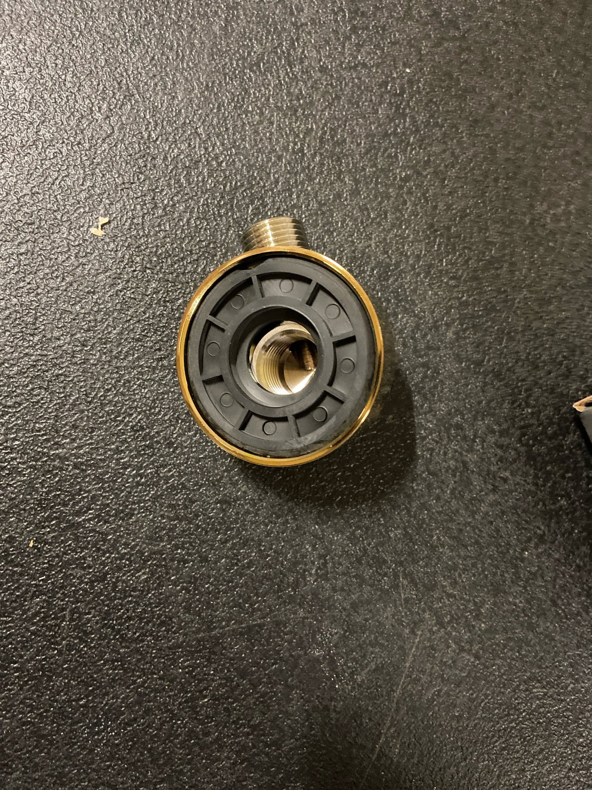 hansgrohe FixFit Handheld Shower Wall Outlet 1/2-inch Thread Connection Modern in Brushed Gold Optic, 27458253