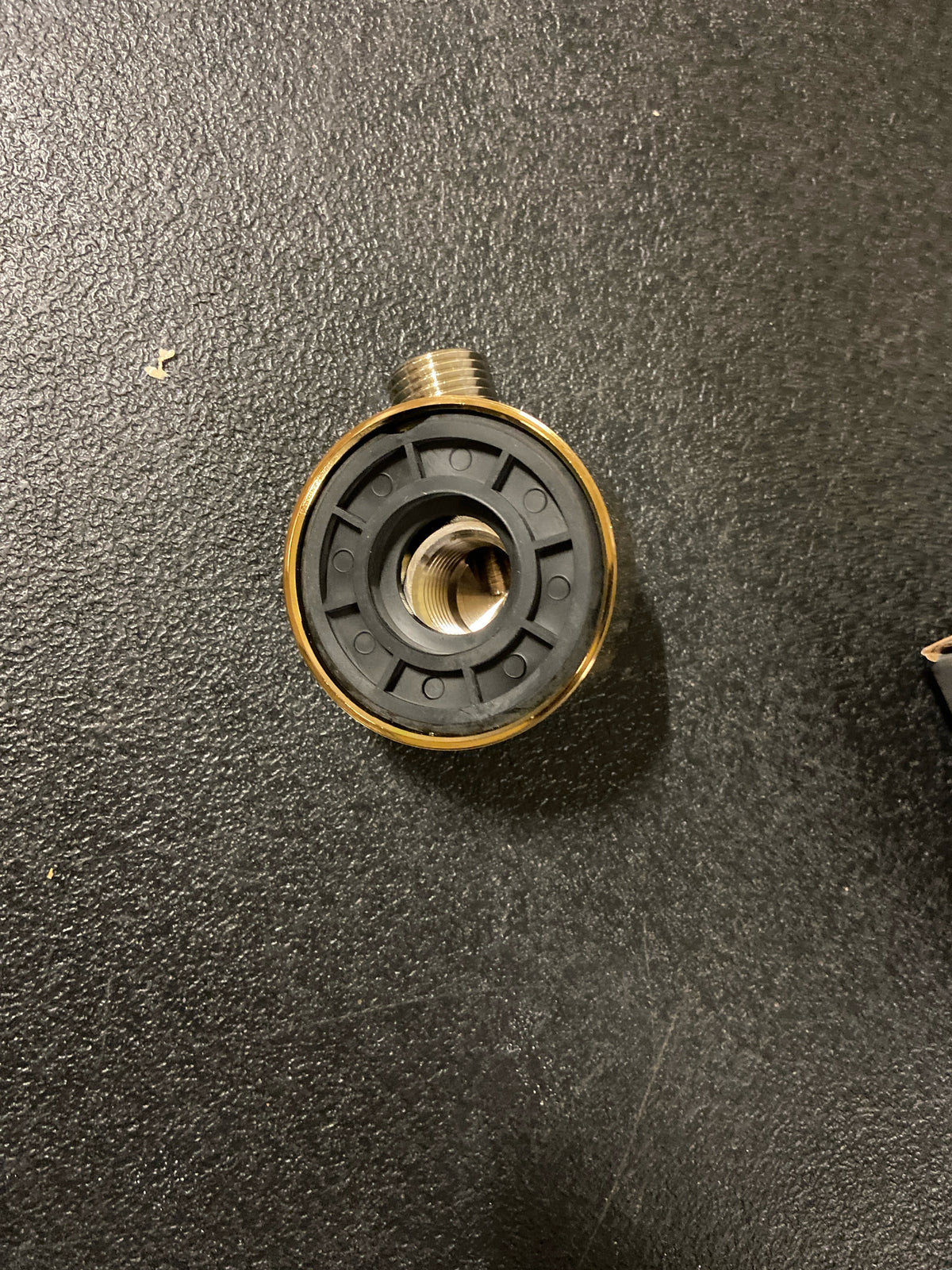 hansgrohe FixFit Handheld Shower Wall Outlet 1/2-inch Thread Connection Modern in Brushed Gold Optic, 27458253