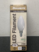 Bulbrite 776887 - led5b11/27k/fil/m/3 decorative chandelier antique filament led light bulb