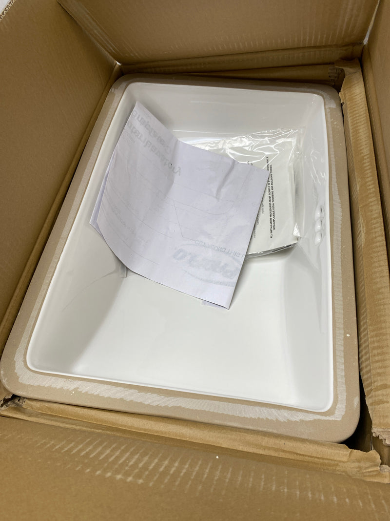 PROFLO PF1812UWH Norris 21" Rectangular Vitreous China Undermount Bathroom Sink with Overflow - White