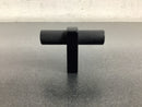 Alno A2901-MB Vita Bella 1-3/4" Modern Knurled T Bar Cabinet Knob / Drawer Knob with Eye Post - Matte Black