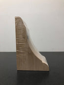 Hardware Resources COR33-2RW Corbel with Decorative Styling, 10"H x 5"W x 6"D - Natural Rubberwood