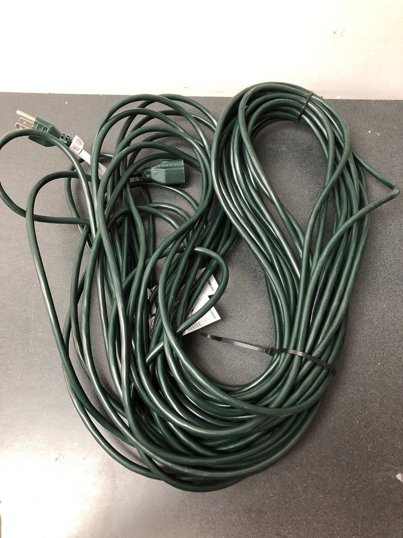 Hdx 100 ft. 16/3 indoor/outdoor extension cord, green