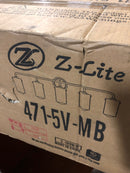 Z-Lite 471-5V-MB 5 Light Vanity, Matte Black