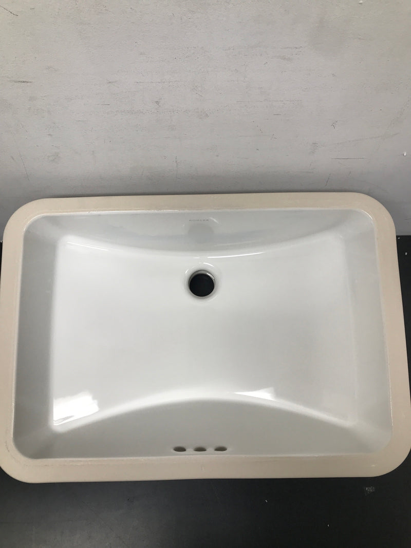 Kohler K-2214-0 White Ladena 20-7/8" x 14-3/8" x 8-1/8" Undermount Bathroom Sink with Overflow