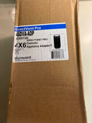 DuraVent 46DVA-ADP 4" x 6-5/8" Inner Diameter - DirectVent Pro Direct Vent Pipe - Double Wall - Appliance Adapter - Black