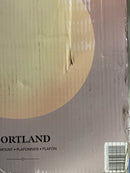 Globe Electric 65694 Portland 1-Light Semi-Flush Mount Ceiling Lighting, Matte Brass, Opal Glass Shade, Bulb Not Included
