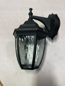 Millennium Lighting 220001-TBK 11" Tall Outdoor Wall Sconce with Water Glass Shade - ADA Compliant - Textured Black