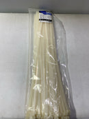 Unbranded GT-28EHDNC100 28 in. EXTRA Heavy Duty UL Rated Cable Zip Ties (100-Pack) Natural (White)