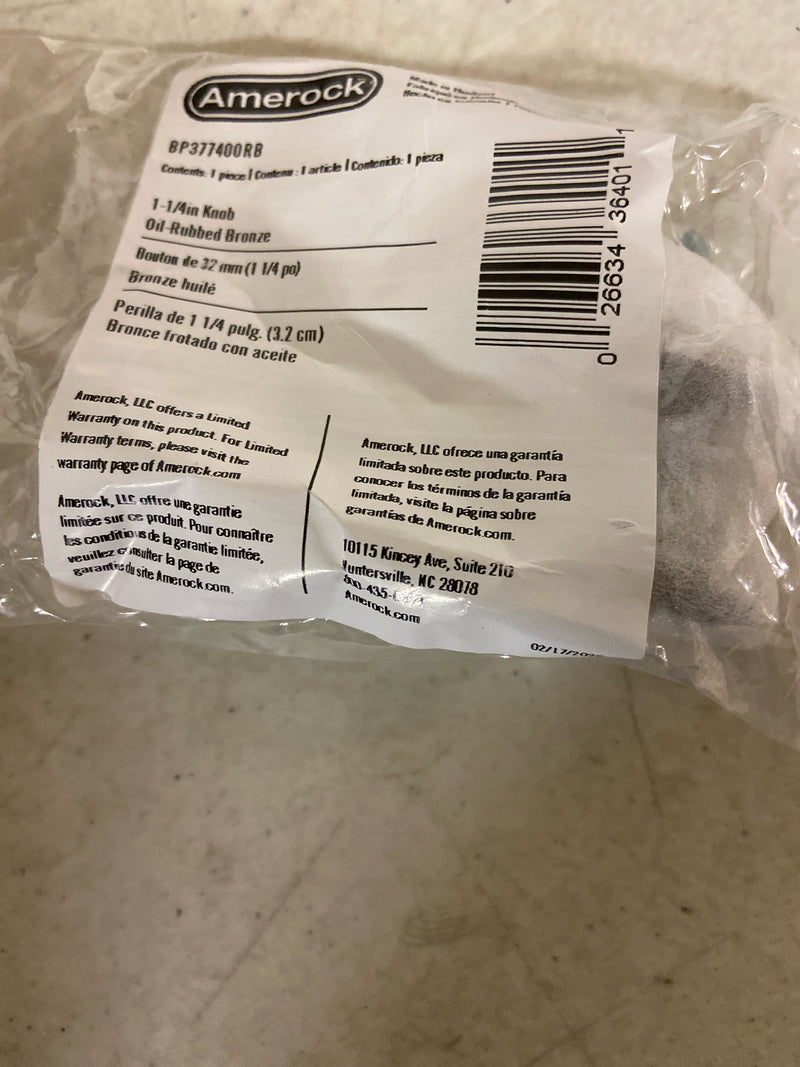 Amerock Faraday 1-1/4 inch (32mm) Diameter Oil-Rubbed Bronze Cabinet Knob, BP37740ORB