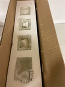 Z-Lite 1927-4V-BN Rubicon 4 Light 30" Wide Vanity Light with Textured Glass Shades - Brushed Nickel