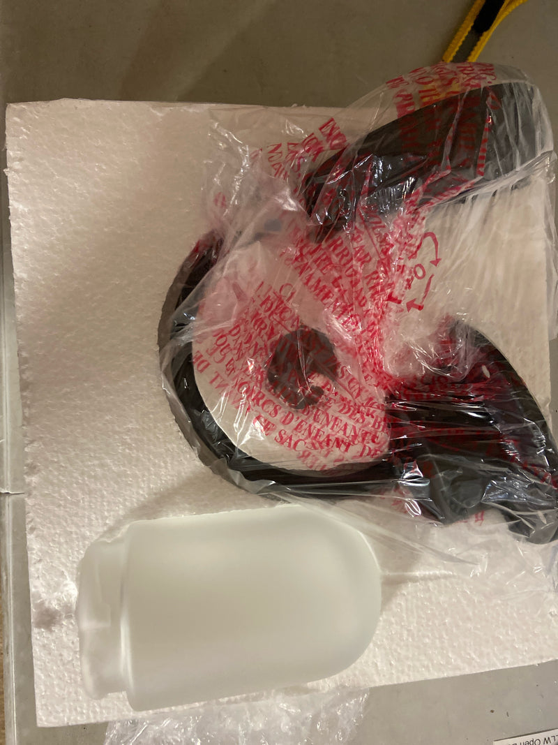 Globe electric 44233 Liam Matte Black Industrial Indoor/Outdoor 1-Light Wall Sconce with Frosted White Glass shade