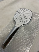 Hansgrohe 04723400 Croma 110 3-Spray Patterns with 1.75 GPM 4.3 in. Wall Mount Handheld Shower Head in White and Chrome