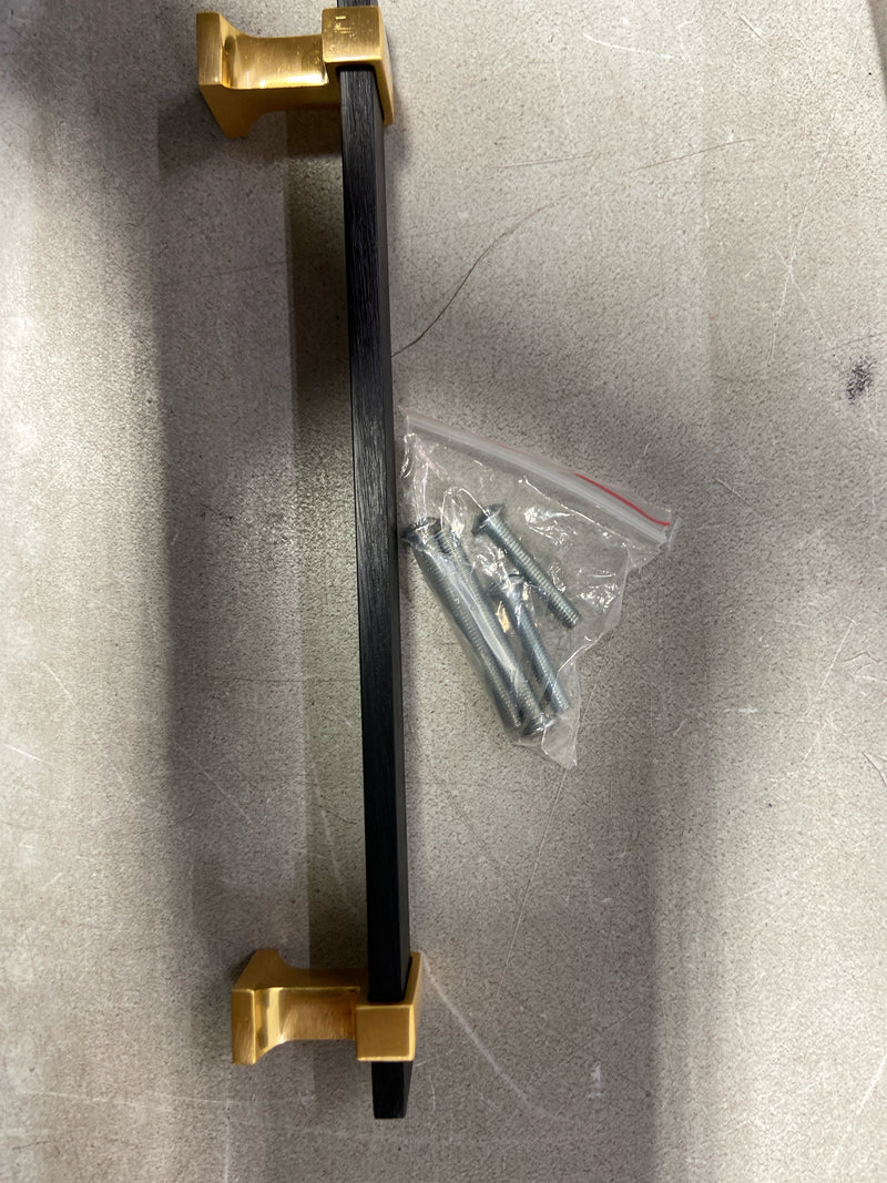 Amerock BP36683BMBBGL Overton 6-5/16 in. (160mm) Classic Brushed Matte Black/Brushed Gold Bar Cabinet Pull