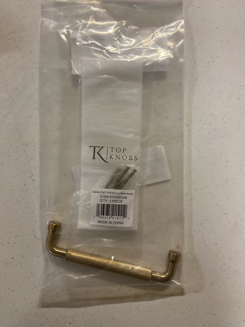 Top Knobs TK3263HB Garrison 5-1/16 Inch Center to Center Handle Cabinet Pull - Honey Bronze