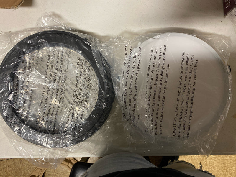 Commercial electric JJU3011L-2/MB2P 13 in. Matte Black Edgelit 3CCT LED Flush Mount (2-Pack)