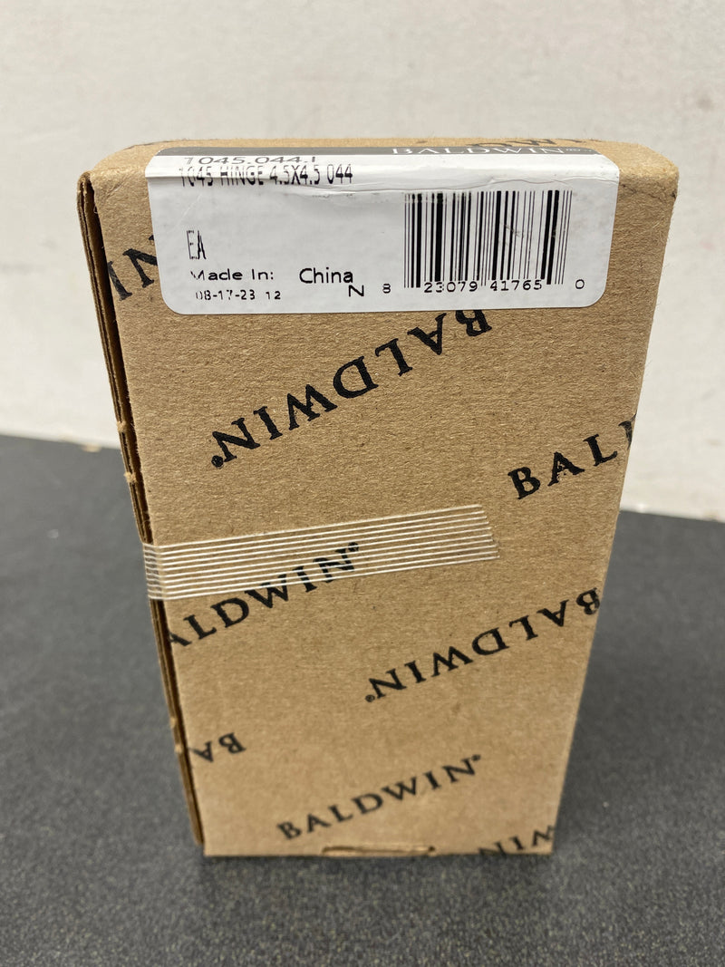 Baldwin 1045.044.I 4-1/2" Wide Plain Bearing Square Corner Mortise Door Hinge from the Estate Collection - Single Hinge - Lifetime PVD Satin Brass