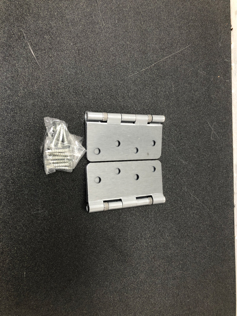 Deltana S44R4BB26D 4" x 4" Ball Bearing 1/4" Radius Corners Mortise Hinge - Pair - Brushed Chrome