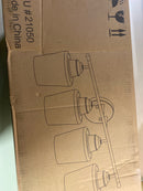 KAWOTI Vanity Light 30.25" Hardwired Antique Brass Finish w/ Clear Glass Shade