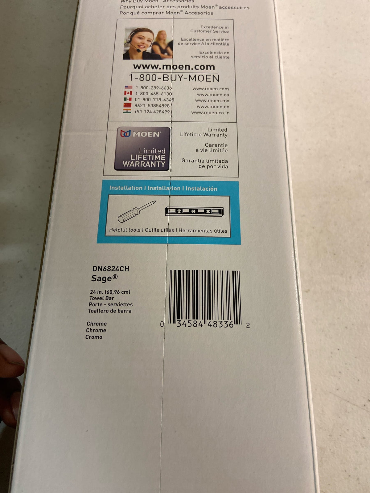 Moen DN6824CH 24" Towel Bar from the Sage Collection - Chrome