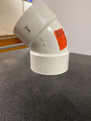 Charlotte pipe PVC 00321 1600 6 in. PVC DWV 45-Degree Hub x Hub Elbow