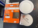 Commercial electric 91512 6 in. White Flush Round Wet Rated LED Integrated Recessed Lighting Kit