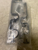 Rod desyne 1917-12 Black Steel Double Projection Curtain Rod Bracket (Set of 2)