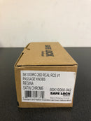 Kwikset Regina Passage Door Knob Set with Round Rose from the SafeLock Series - Satin Chrome