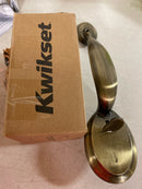 Kwikset 687DA-LIP-S Dakota Single Cylinder Handleset from The Series Featuring SmartKey, Exterior Only - Antique Brass