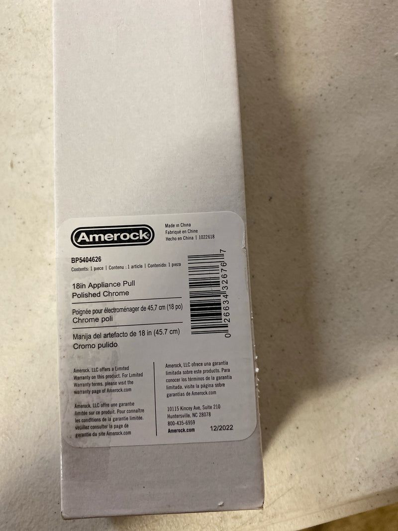 Amerock BP5404626 Monument 18 Inch Center to Center Handle Appliance Pull - Polished Chrome