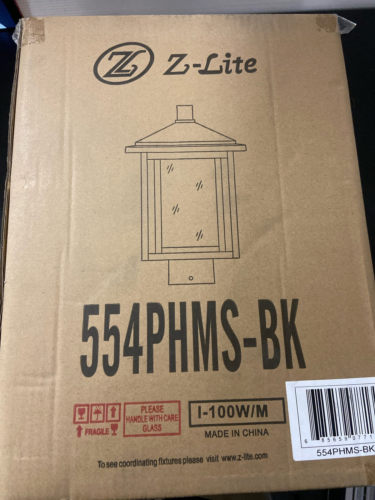 Unbranded 554PHMS-BK Aspen 1-Light Black 13.3 in. Aluminum Hardwired Outdoor Weather Resistant Post Light Square Fitter with No Bulb Included