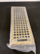 Signature Hardware 282230 Mission Brass Floor Register - 4" X 12" (5-1/8" X 13-1/4" Overall) - Antique Brass