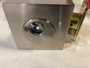 Emtek 8469US15 Square Brass Modern Single Cylinder Keyed Entry Deadbolt - Satin Nickel