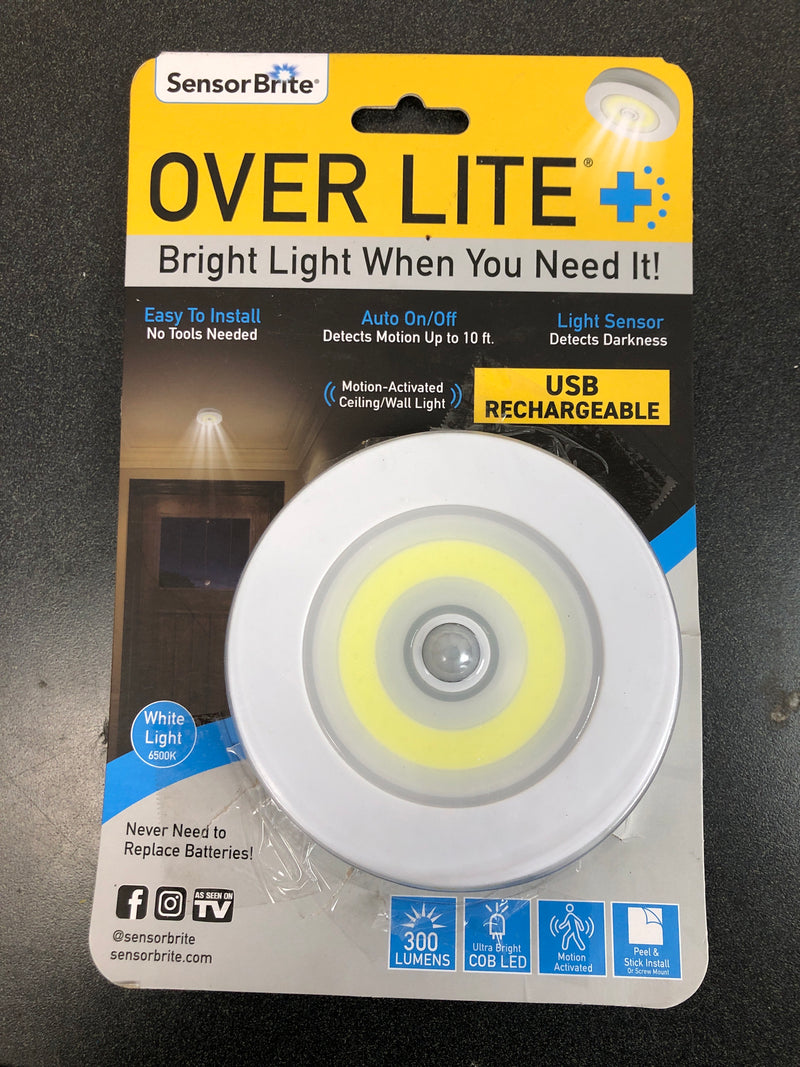 Sensor brite OVLR-QP48 Overhead Motion Activated LED Rechargeable Night Light