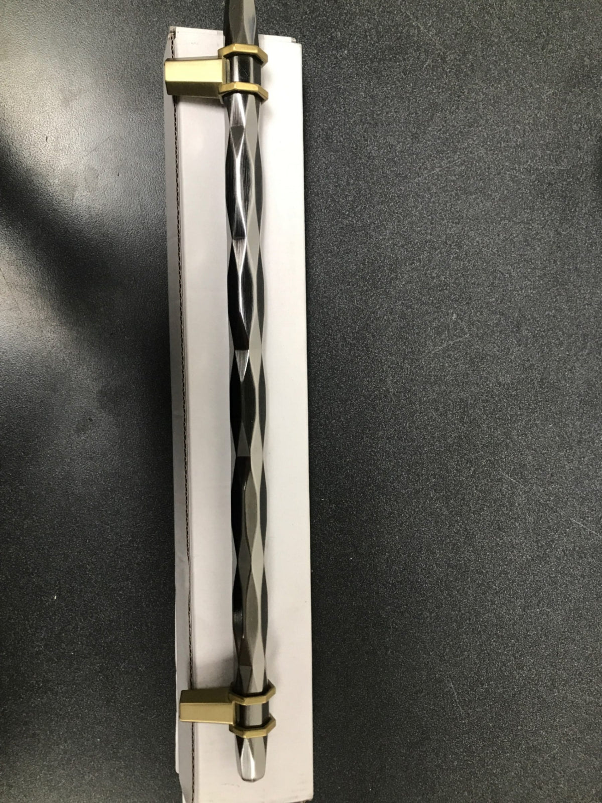 Amerock BP36664BCRBBZ London 10-1/16 Inch Center to Center Bar Cabinet Pull - Black Chrome / Golden Champagne