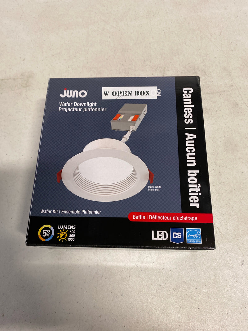 Juno WF4 DREG B ALO19 SWW5 90CRI MW M6 CS WF DREG B 4 in. Adjustable Lumen and CCT Canless IC Rated Dimmable Integrated LED Recessed Light Trim