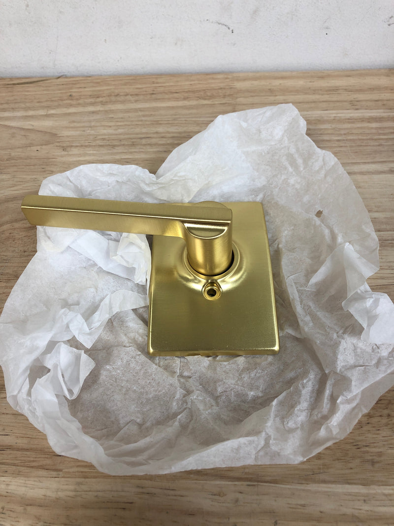 Schlage F170LAT608CEN Latitude Non-Turning One-Sided Dummy Door Lever with Decorative Century Trim - Satin Brass