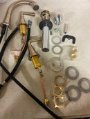 Delta 3533LF-CZPDMPU Kayra 1.2 GPM Widespread Pull Down Bathroom Faucet with Push Pop-Up Drain Assembly - Champagne Bronze