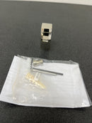 Alno A7180-PN Spa 2 Modern 3/4" Square 2" Projection Single Robe / Towel Bathroom Hook - Polished Nickel