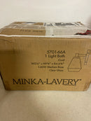 Minka Lavery 5701-66A Clarity Rectangular Backplate with Clear Glass Hexagon Wall Sconce Light, 1-Light 60 Watt, 10" H x 5" W, Coal Black