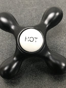 Kingston Brass KBH1790AXH Hot Metal Cross Handle, 3/8" X 16PT - Matte Black