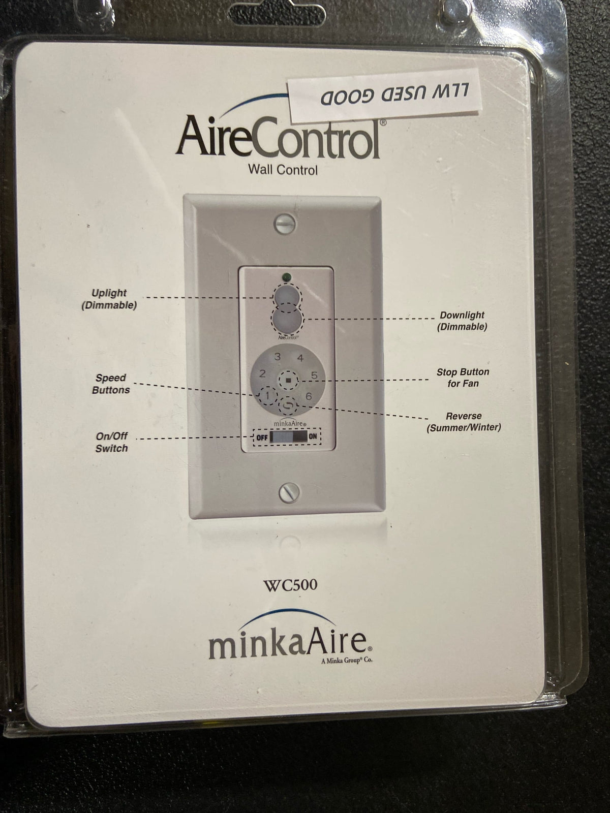 MinkaAire WC500 Wall Control for Select MinkaAire Fan Models - White