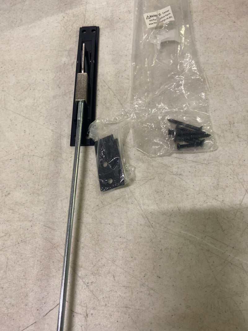 Deltana 12EFB19 12" Extension Solid Brass Heavy Duty Flush Door Security Bolt - Black