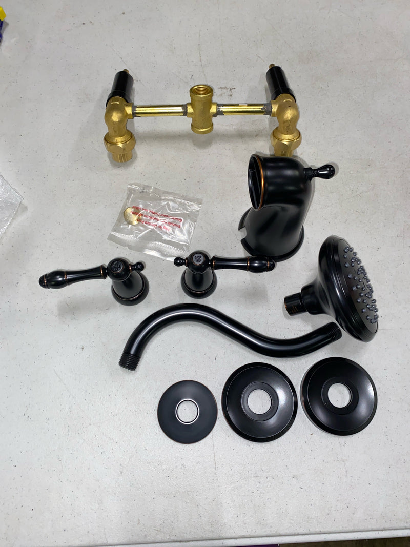 Design house 523472 Oakmont 2-Handle 1-Spray Tub and Shower Faucet in Oil Rubbed Bronze (Valve Included)