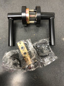 Miseno MLK4012BK Elkton Round Rod Passage Door Lever Set - Matte Black