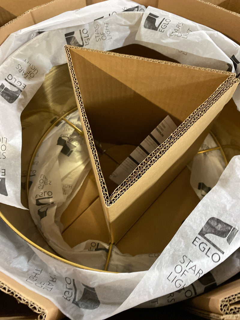 Eglo 39925A Manderline 15.75 in. W x 8.66 in. H 1-light Black Statement Pendant Light with Black/Gold Fabric Shade