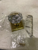 Baldwin HDCRYTSR044 Baldwin HD.CRY.TSR Crystal Non-Turning One-Sided Dummy Door Lever with Square Rose