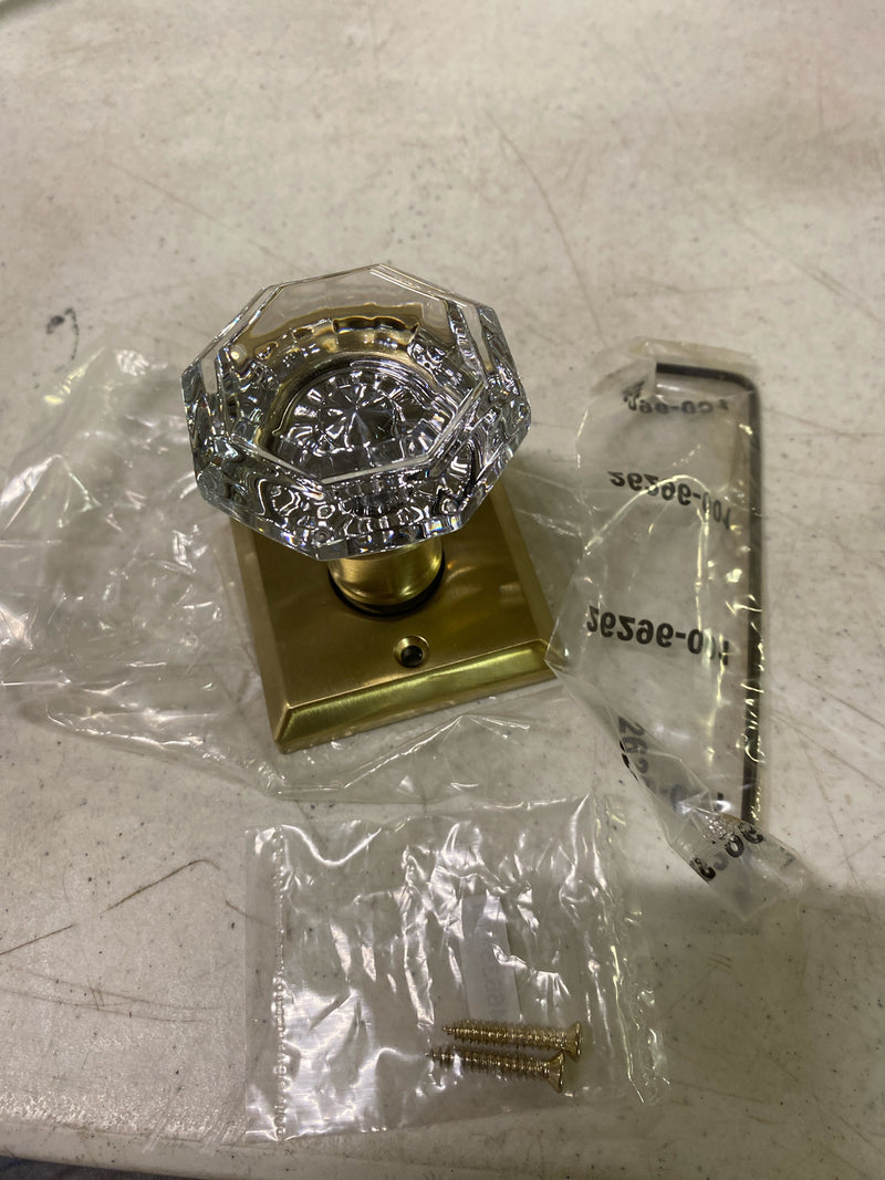 Baldwin HDCRYTSR044 Baldwin HD.CRY.TSR Crystal Non-Turning One-Sided Dummy Door Lever with Square Rose