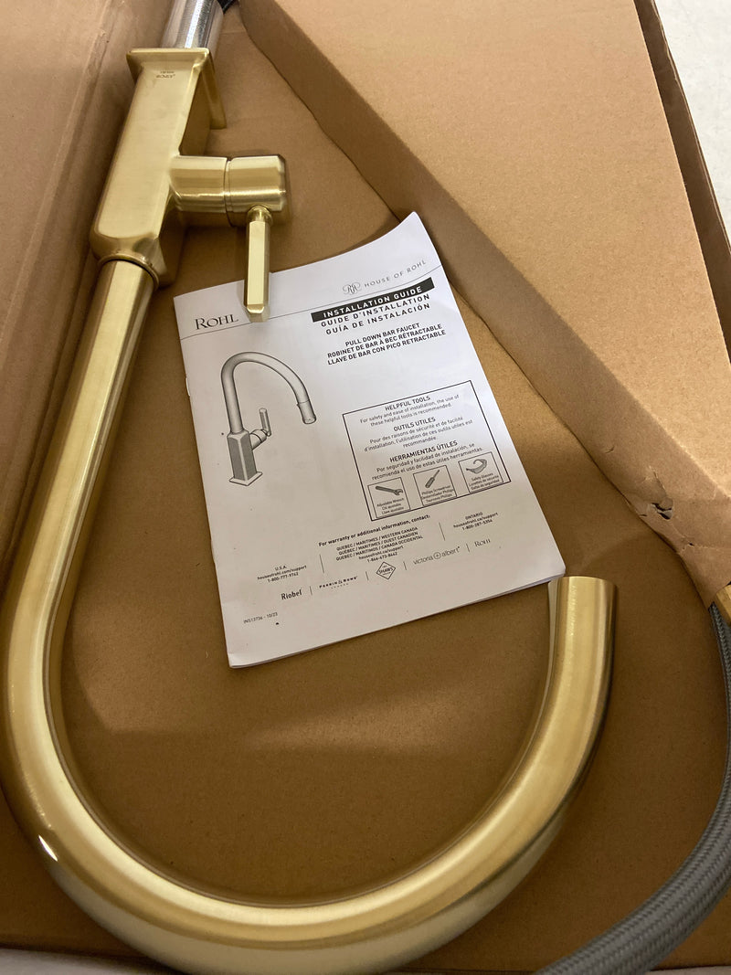 Rohl AP55D1LMAG Apothecary 1.8 GPM Single Hole Pull Down Kitchen Faucet - Antique Gold