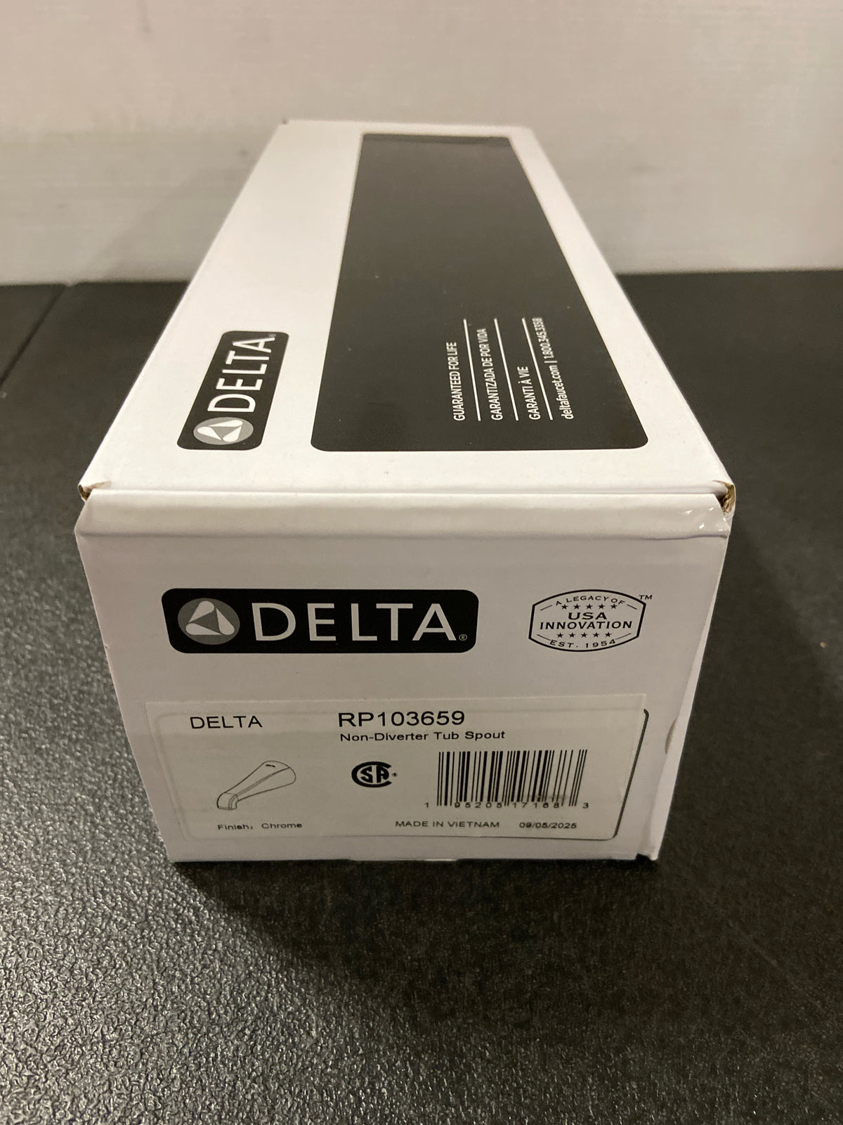 Delta RP103659 Lineax 9" Non Diverter Tub Spout - Chrome